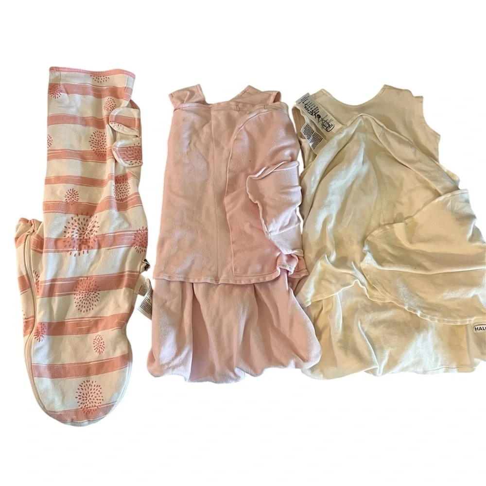 Bundle of 3 Newborn Swaddles – HALO SleepSack & Owen & Tate 0–3M Baby Wraps